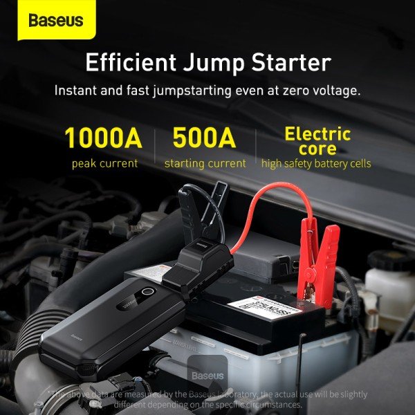 Baseus Super Energy Air Car Jump Starter Built-in 10000mAh Power Bank 1000A Max Peak Current 12V Car Jump Starter - Image 2